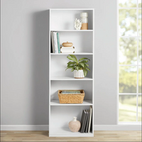 5-Shelf Bookcase with Adjustable Shelves