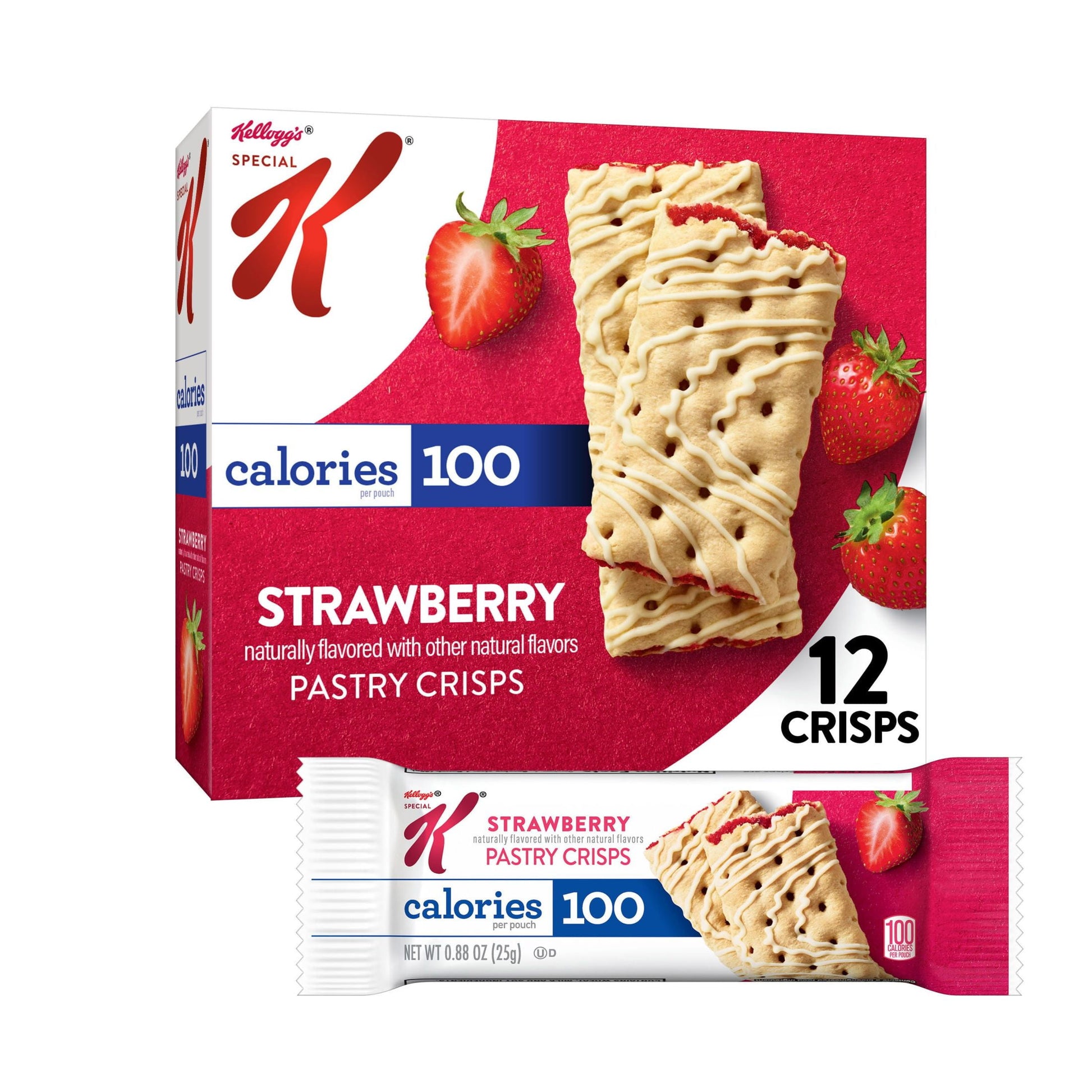 Kellogg'S Strawberry Chewy Pastry Crisps Ready-To-Eat