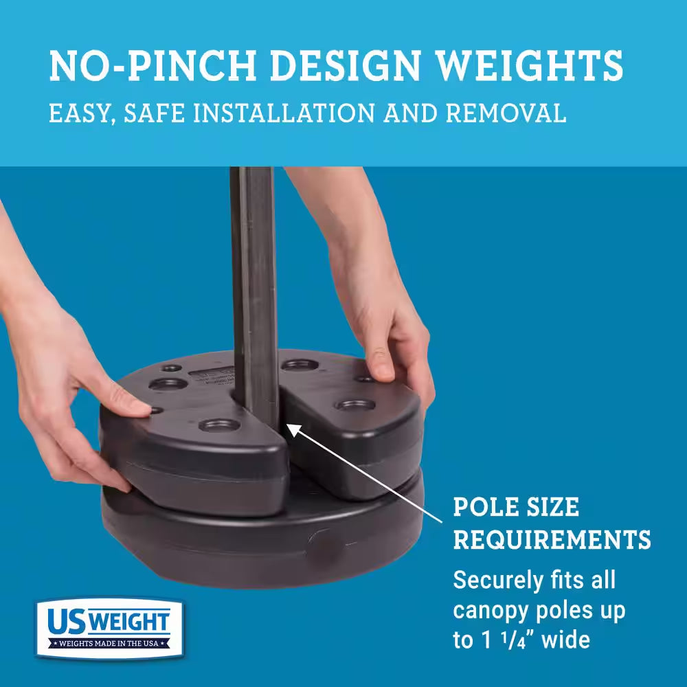 USW 40 Lbs. US Weight Canopy Weight Plates with Carry Strap