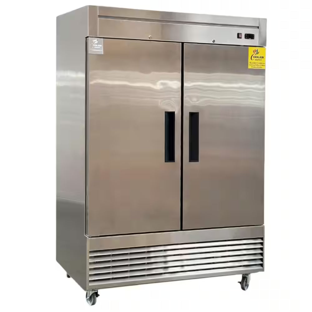 54 In. 48 Cu.Ft. Auto Defrost Two Door Commercial Reach in Upright Freezer