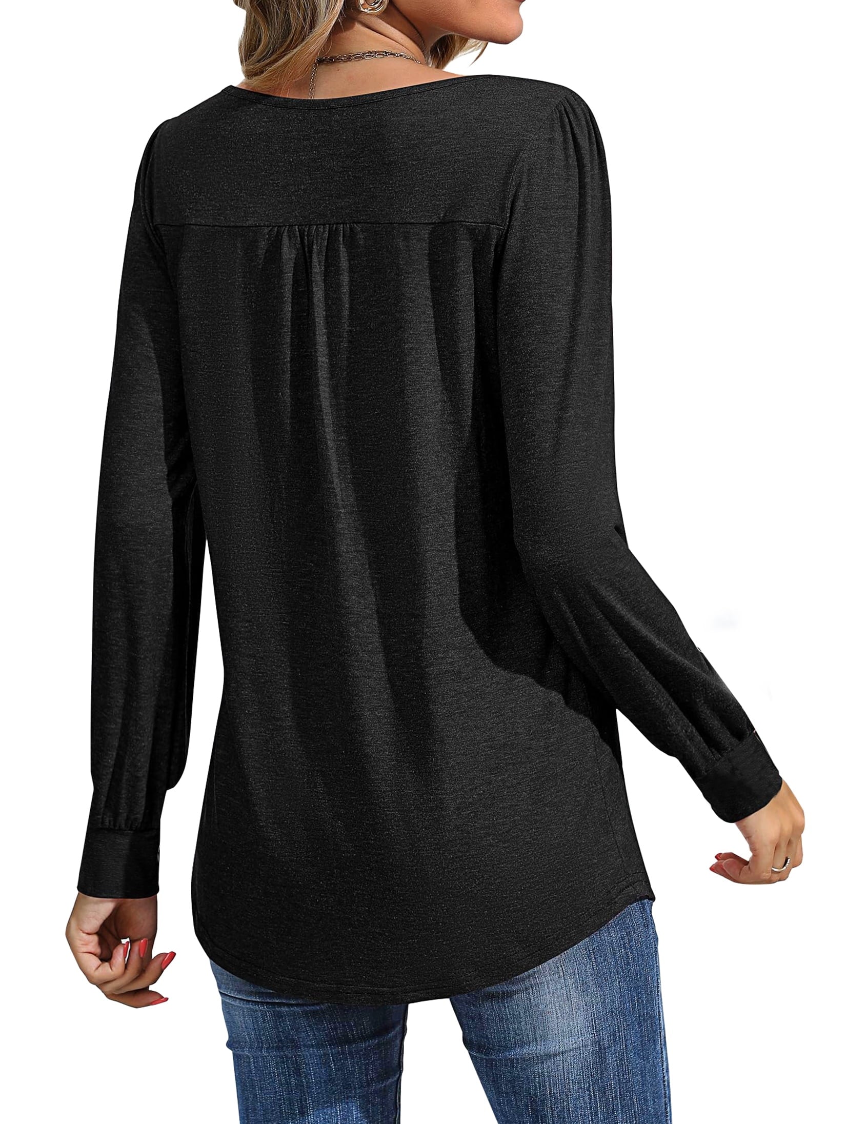 Women Dressy Casual Long Sleeve Shirts Fall Tunic Tops