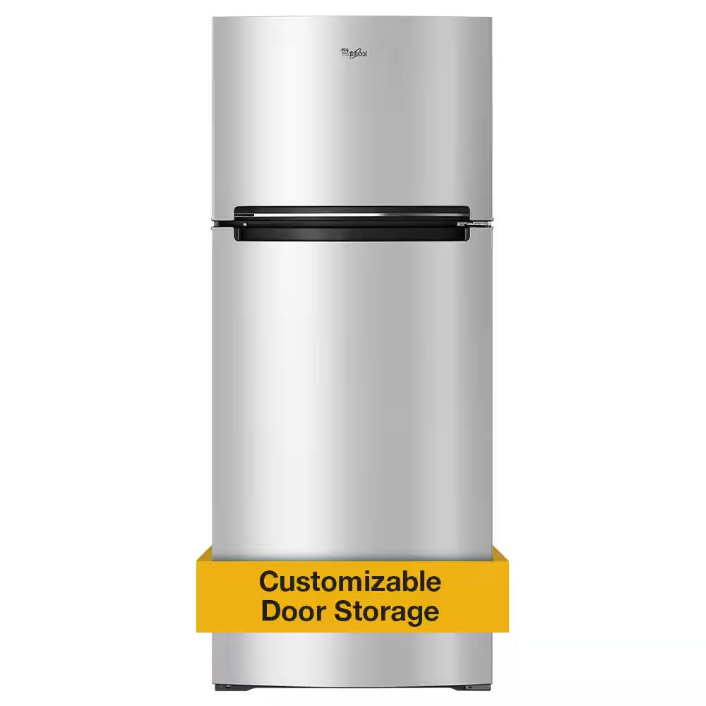 Whirlpool 18 Cu. Ft. Top Freezer Refrigerator in Stainless Steel