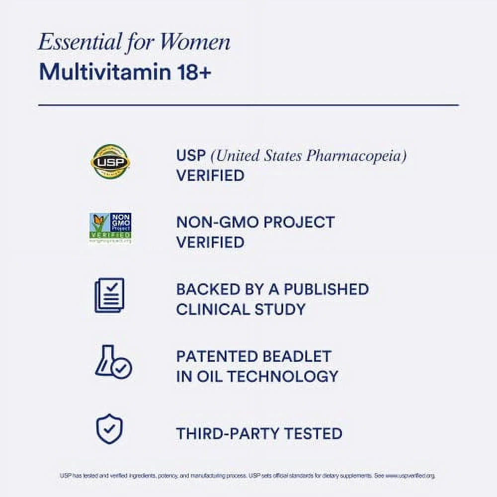 Multivitamin for Women 18Plus 60 Capsules Vitamin D3 for Immune Support