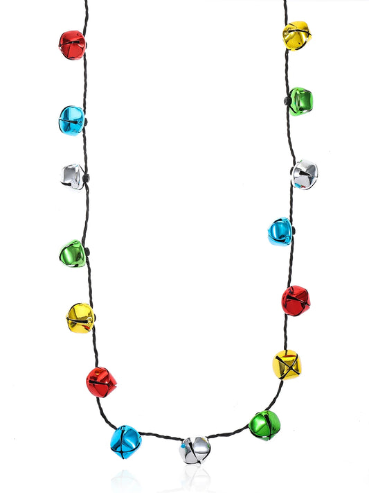 Multicolored Light-Up Jingle Bell Necklace