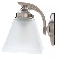 Tavish 24 In. 3-Light Brushed Nickel Classic Vanity with Frosted Glass Shade