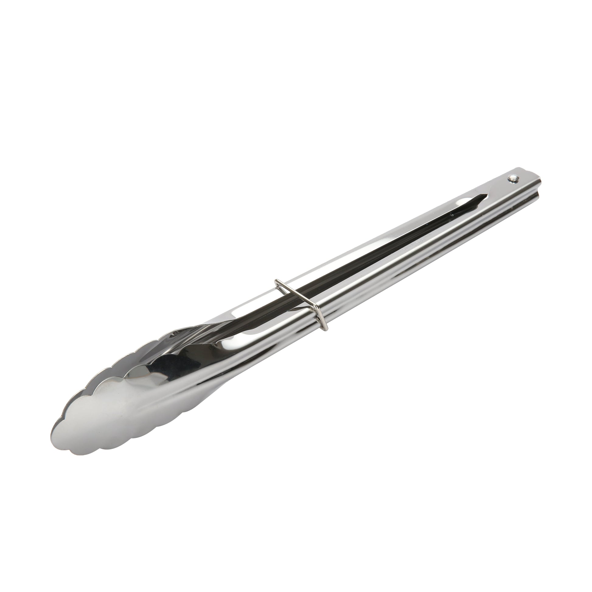 12" Stainless Steel Locking Cooking Tongs Silver