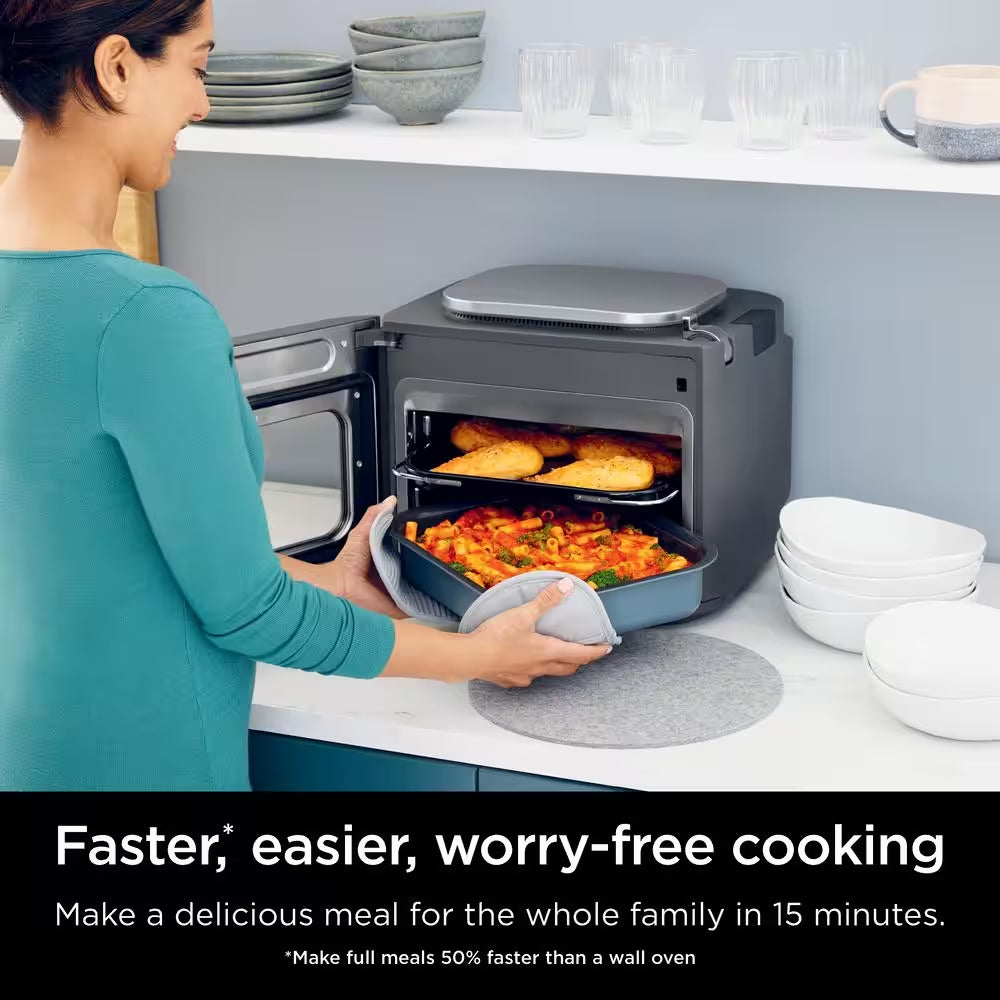 Stainless Steel Electric Multi-Cooker Oven Air Fryer 14-In-1 Complete Meals in 15-Minutes