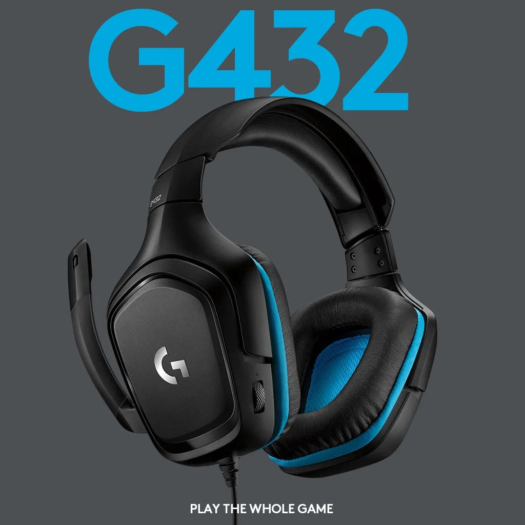 Logitech 432 Wired Gaming Headset, 7.1 Surround Sound