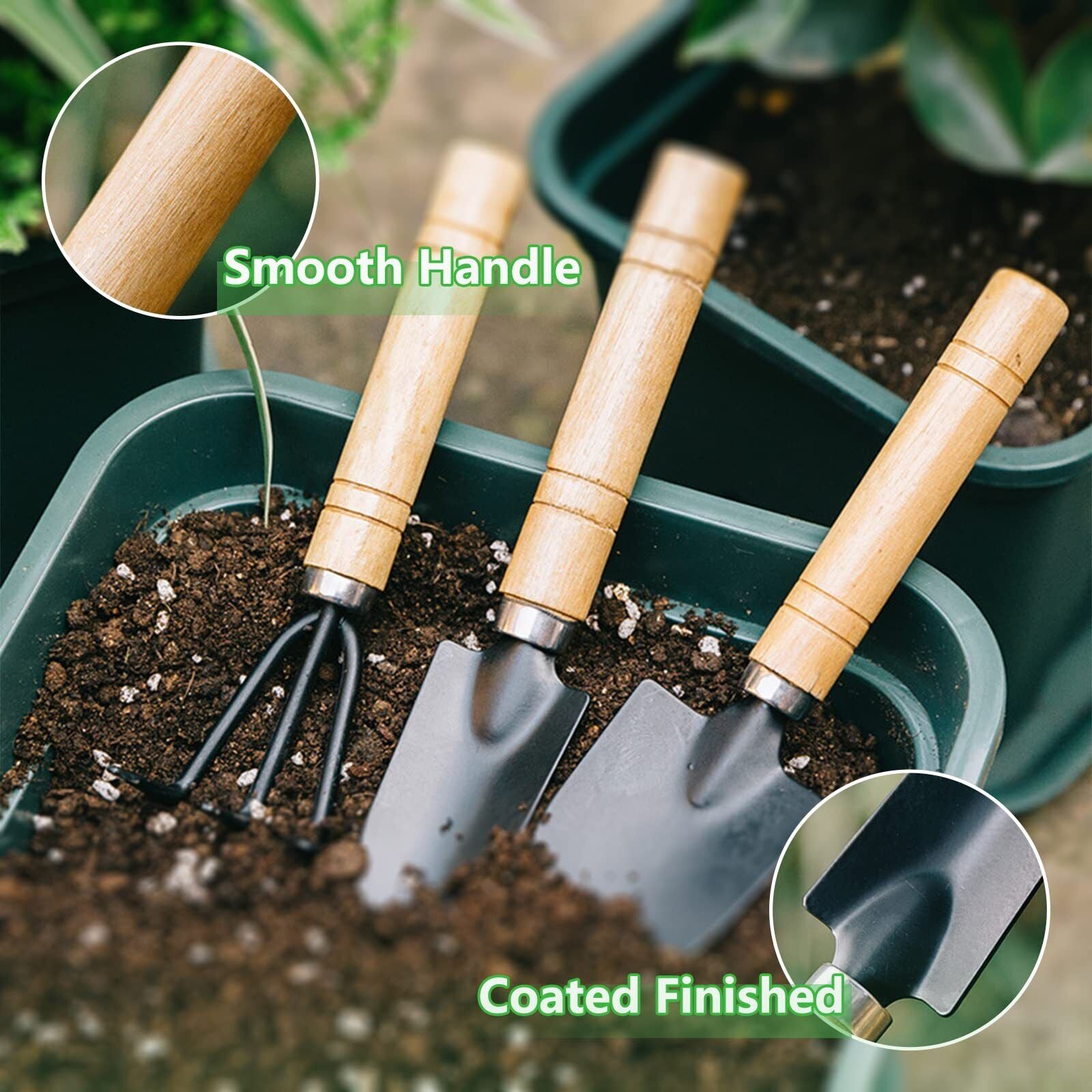 6 Pieces Iron Gardening Kit Including Hand Shovel