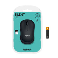 Silent Wireless Mouse, 2.4 Ghz with USB Receiver, 1000 DPI Optical Tracking, Black