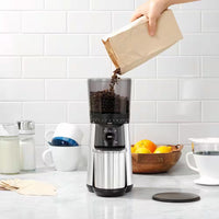 16 Oz. Stainless Steel Conical Coffee Grinder with Adjustable Settings