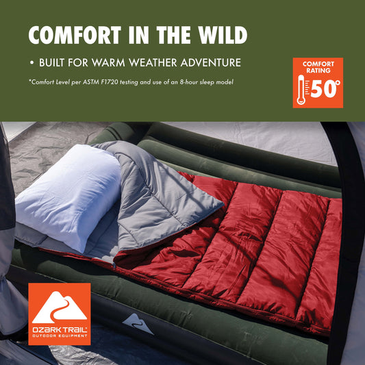 Ozark Trail 50-Degree Warm Weather Rectangular Sleeping Bag