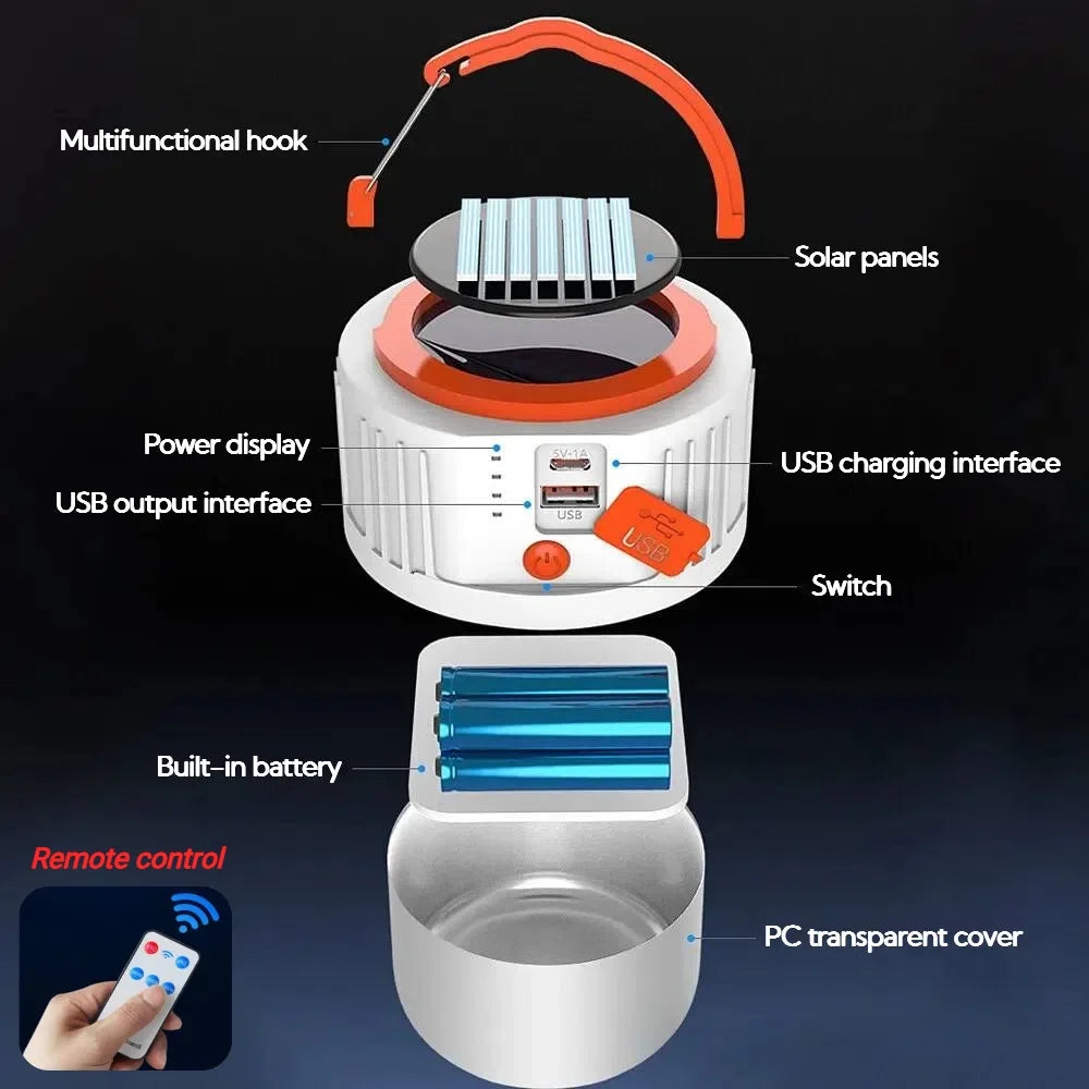 Teblint LED Camping Lantern Rechargeable 4800Mah Power Bank