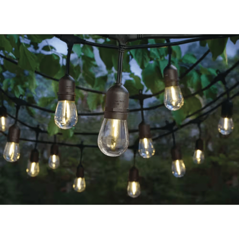 24-Light 48 Ft. Indoor/Outdoor String Light with S14 Single Filament LED Bulbs