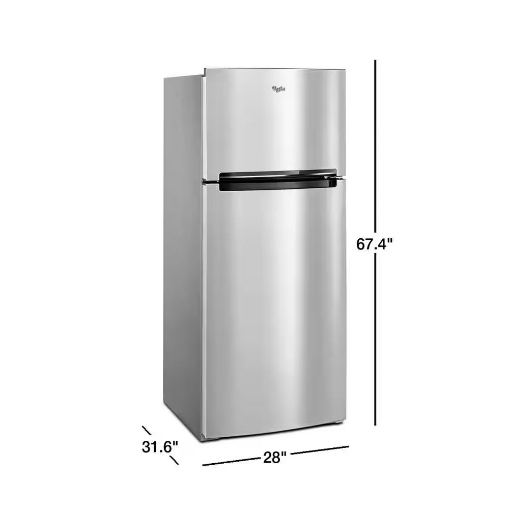 Whirlpool 18 Cu. Ft. Top Freezer Refrigerator in Stainless Steel