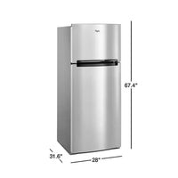 Whirlpool 18 Cu. Ft. Top Freezer Refrigerator in Stainless Steel