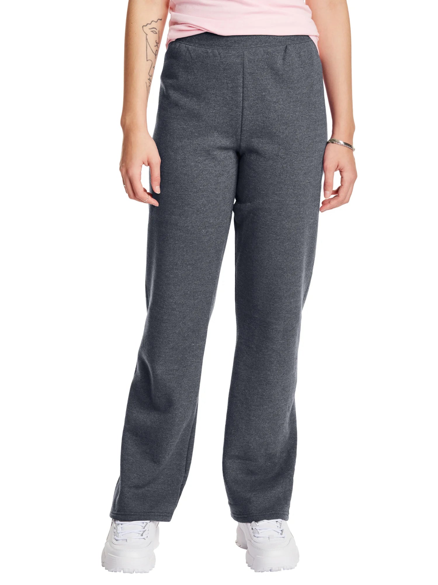 Women's Eco smart Fleece Sweatpants with Open Bottom Legs