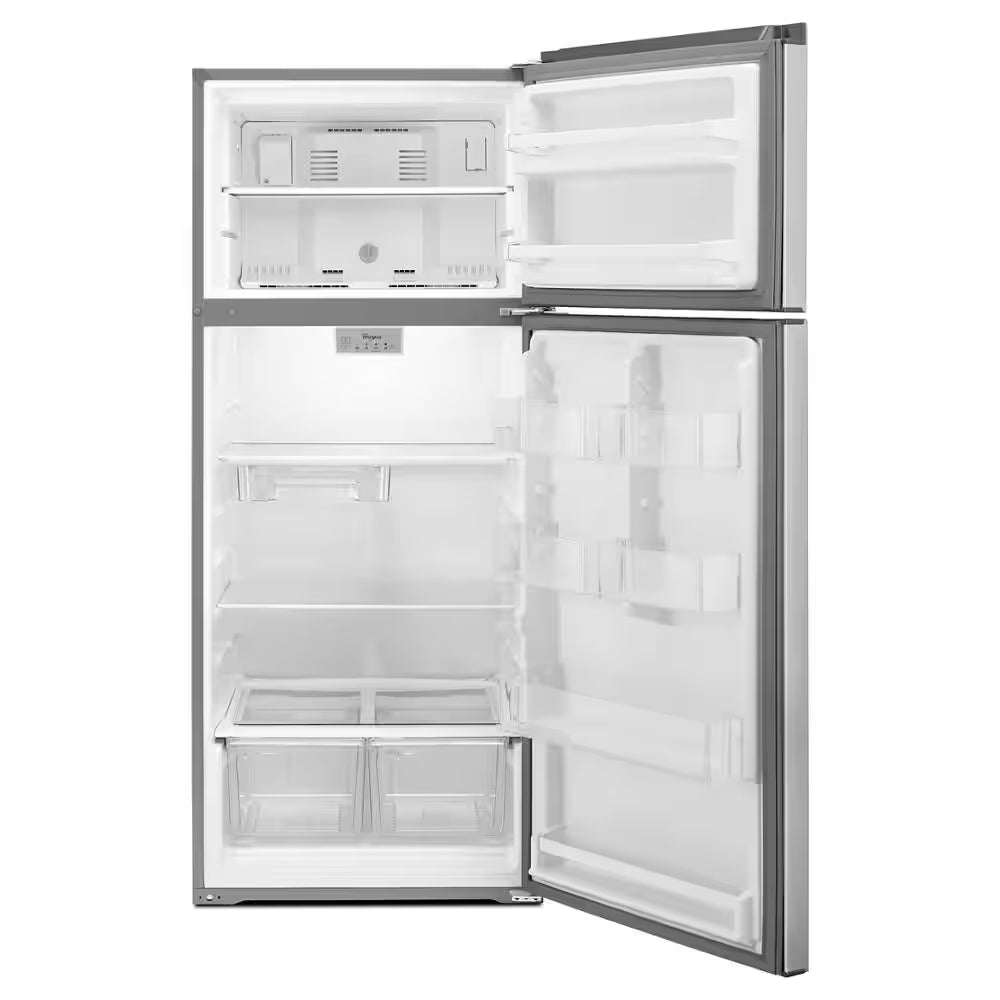 Whirlpool 18 Cu. Ft. Top Freezer Refrigerator in Stainless Steel