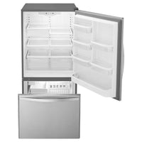 Whirlpool 22 Cu. Ft. Bottom Freezer Refrigerator with Spill Guard Glass Shelves