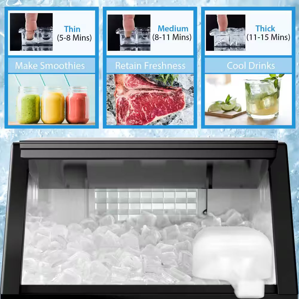 110 Lb. 24 Inch Built-In Ice Maker in Stainless Steel