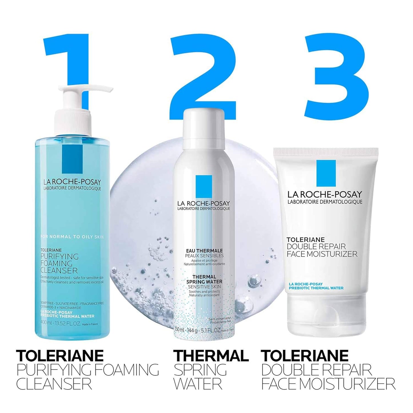 La Roche-Posay Toleriane Purifying Foaming Facial Cleanser Oil Free Face Wash for Oily Skin