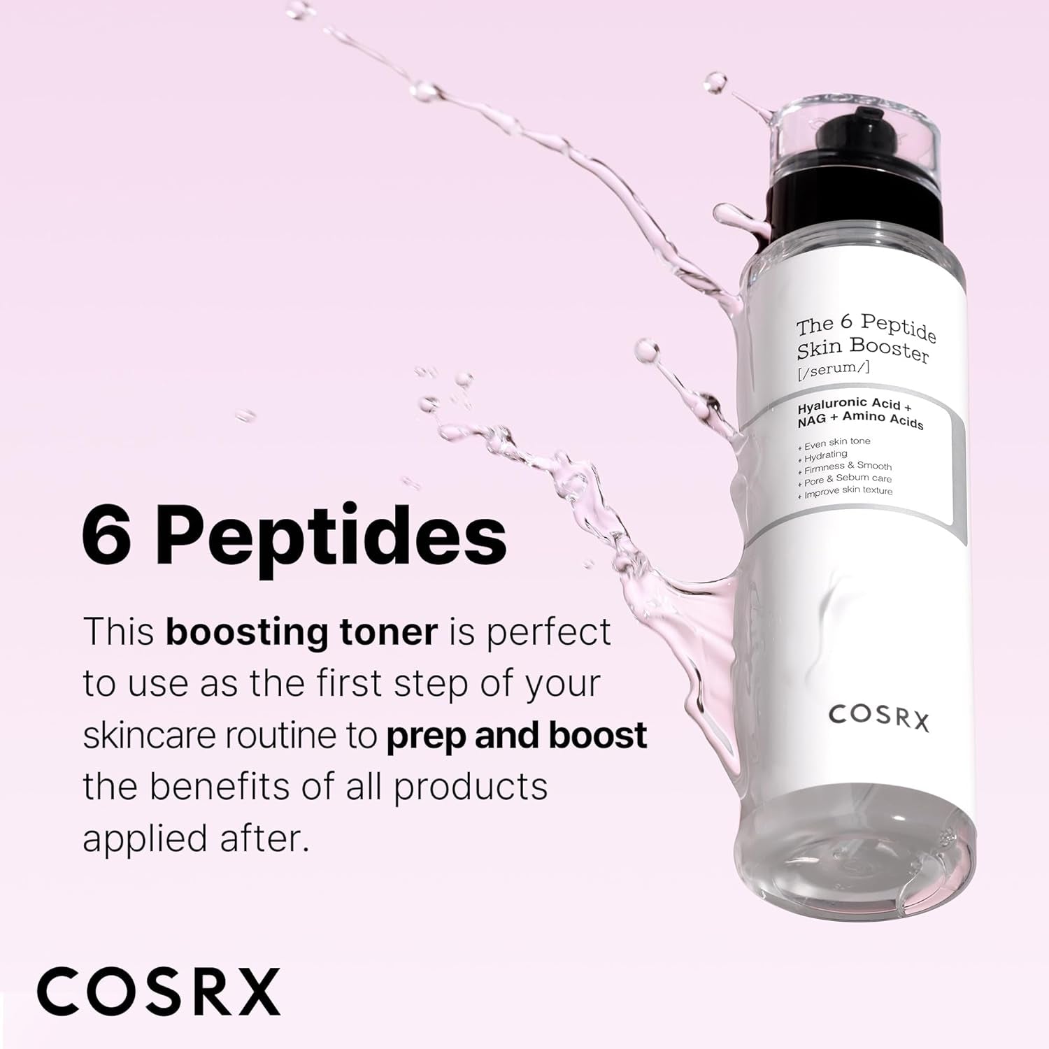 COSRX 6X Peptide Collagen Booster Toner Serum Niacinamide & Hyaluronic Acid Skin Renewal Boosting