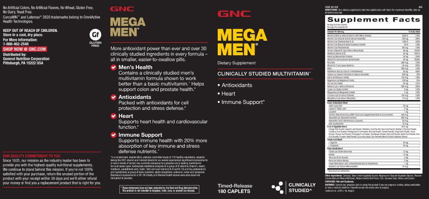 Mega Men Multivitamin Antioxidants Heart Health and Immune Support 180 Count