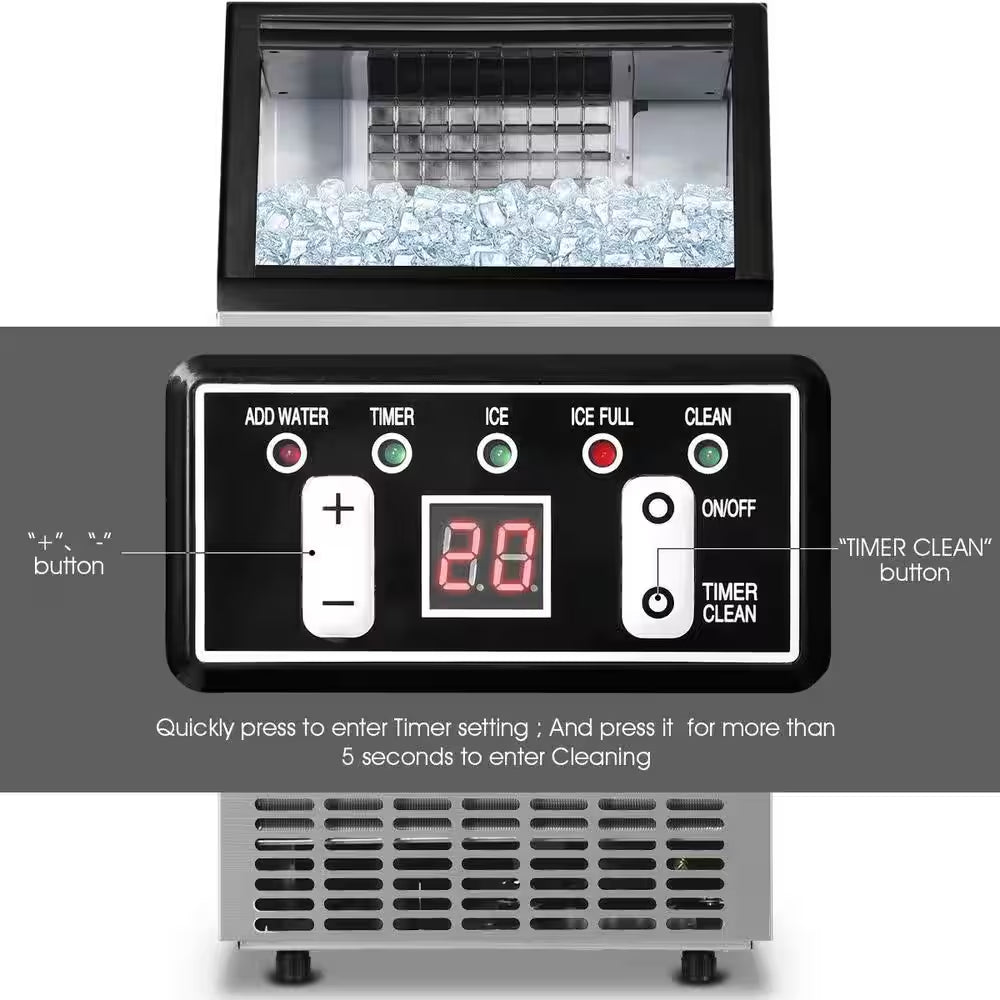 110 Lb. 24 Inch Built-In Ice Maker in Stainless Steel