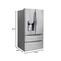 28 Cu. Ft. 4-Door French Door Smart Refrigerator with Ice and Water Dispenser in Printproof Stainless Steel