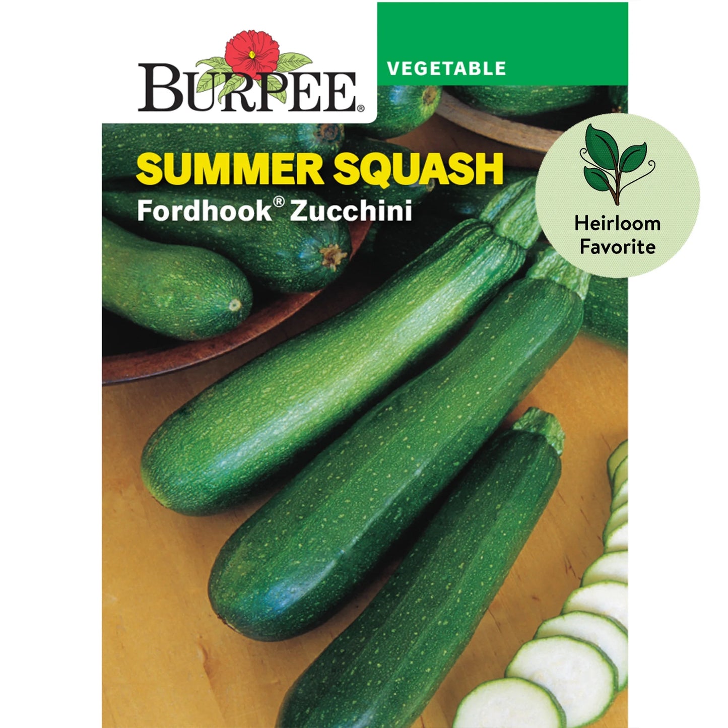 Fordhook Zucchini Summer Squash Vegetable Seed, 1-Pack