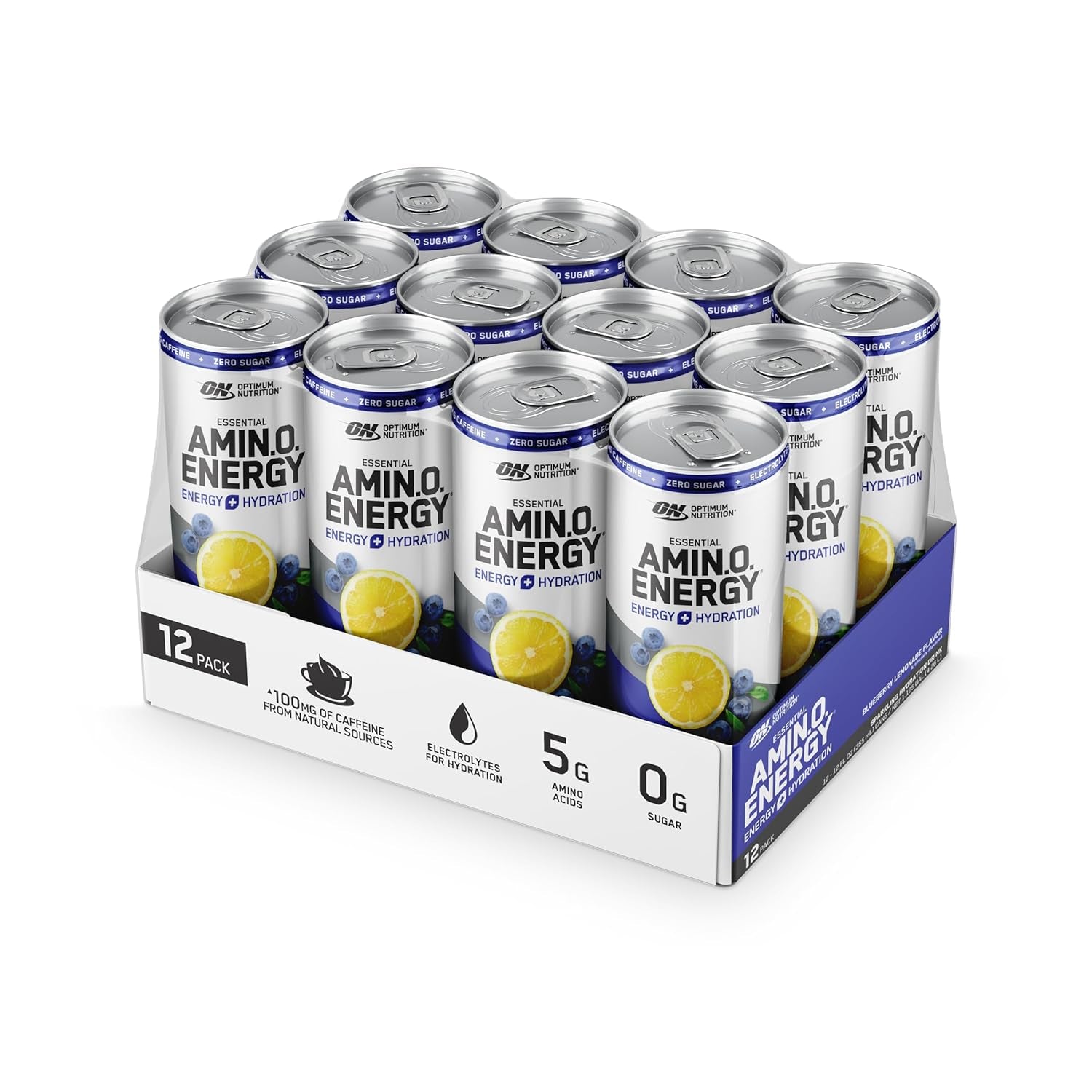 Amino Energy Sparkling Hydration Drink 12 Fl Oz 12 Pack