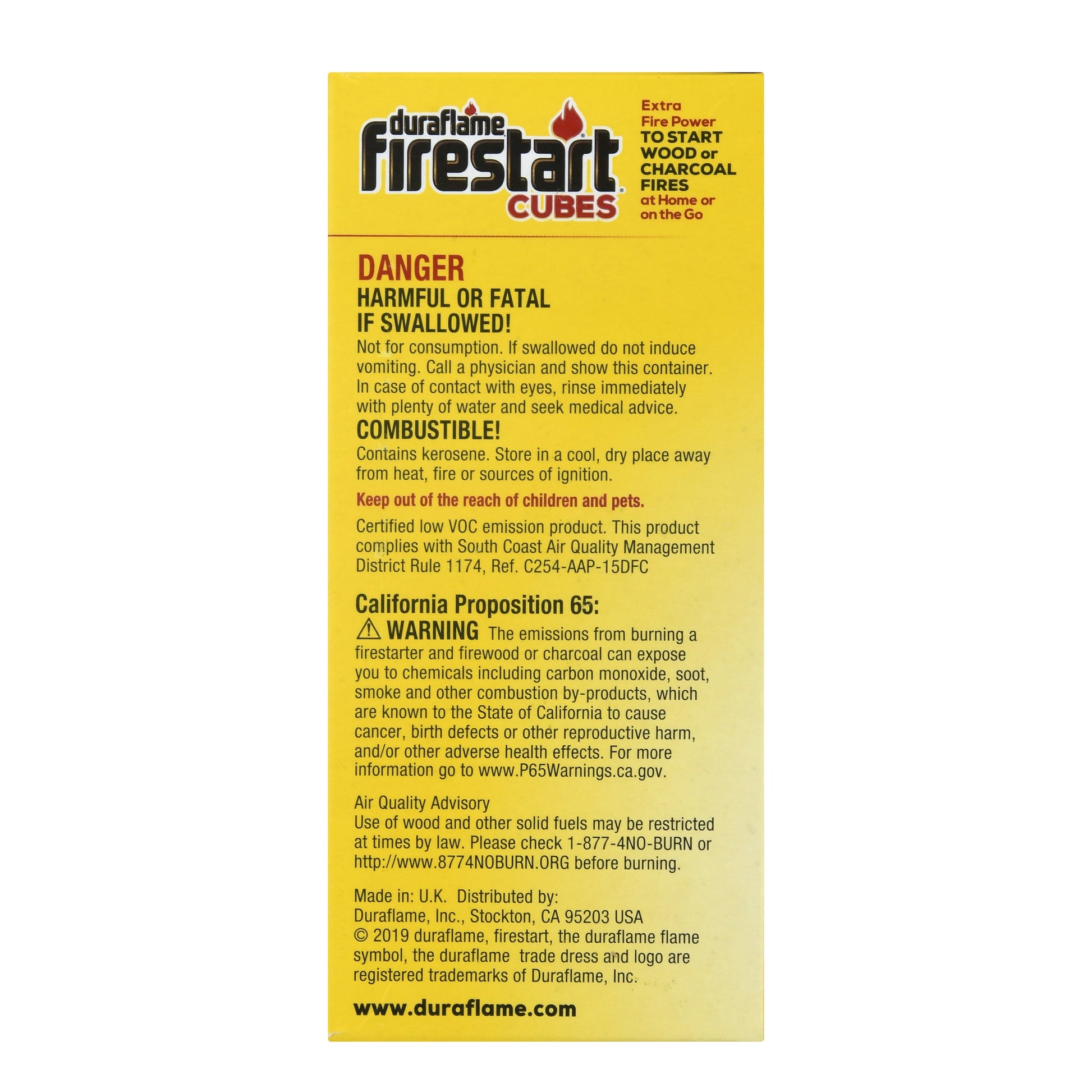 Duraflame Firestart Cubes 18-Ct Fire Starters for Wood or Charcoal Fires