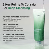 ANUA Heartleaf Quercetinol Pore Deep Cleansing Foam Facial Cleanser