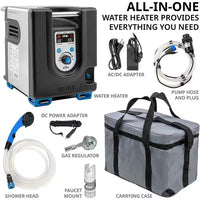 Portable Propane Water Heater and Shower Pump Instant Hot Water for Camping