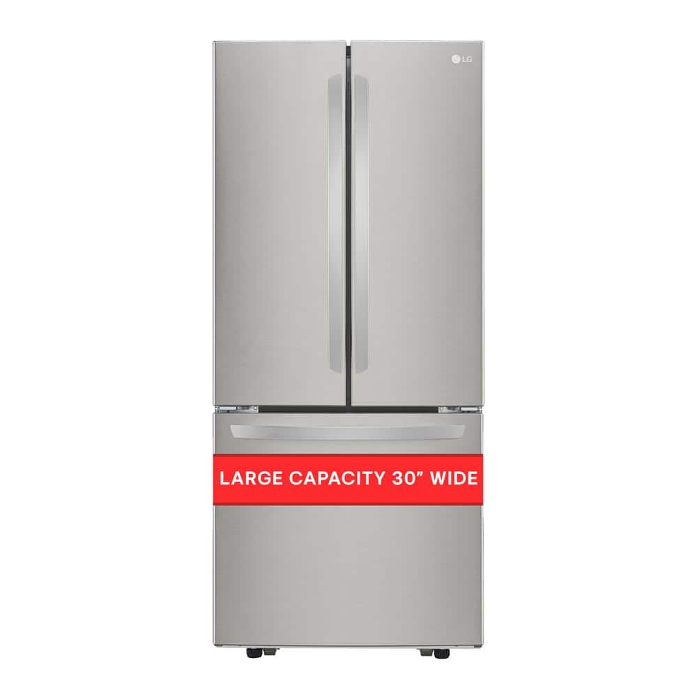 LG 30 In. W 22 Cu. Ft. French Door Refrigerator with Ice Maker